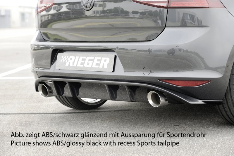 Rieger Heckeinsatz schwarz glänzend VW Golf 7 GTI 04.13-12.16 (bis Facelift) - 88046