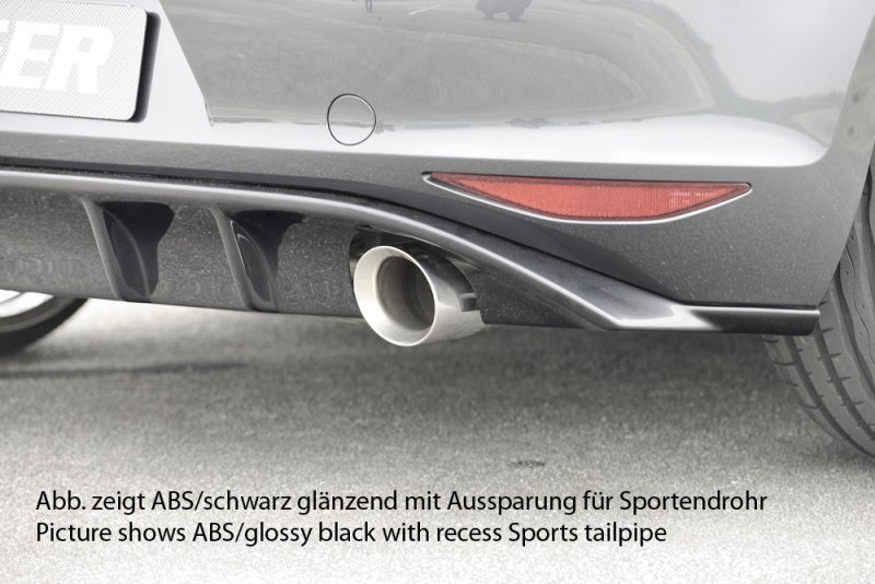 Rieger Heckeinsatz schwarz glänzend VW Golf 7 GTI 04.13-12.16 (bis Facelift) - 88046