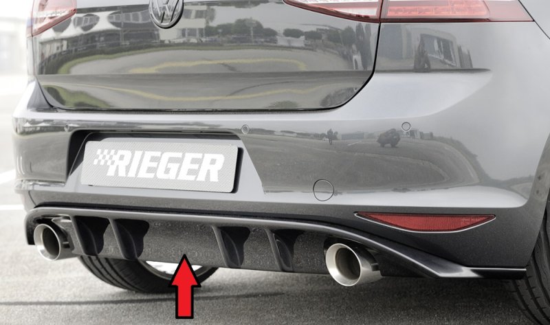 Rieger Heckeinsatz schwarz glänzend VW Golf 7 10.12-12.16 (bis Facelift) - 88047
