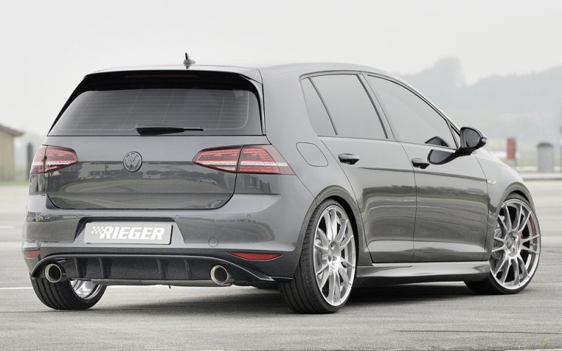 Rieger Heckeinsatz schwarz glänzend VW Golf 7 10.12-12.16 (bis Facelift) - 88047
