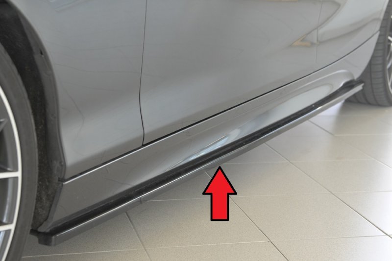 Rieger Seitenschwelleransatz schwarz glänzend BMW 1er F20 (1K4) 05.2015- (ab Facelift) LCI - 88052