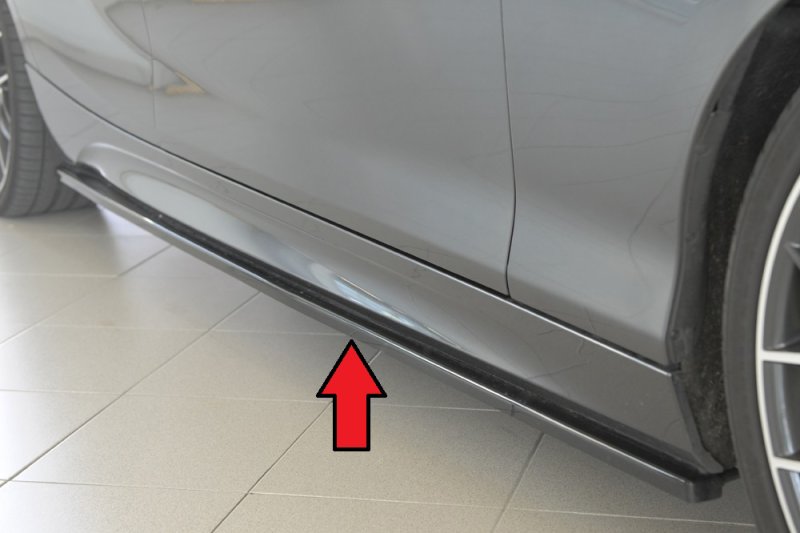 Rieger Seitenschwelleransatz schwarz glänzend BMW 1er F20 (1K4) 05.2015- (ab Facelift) LCI - 88053