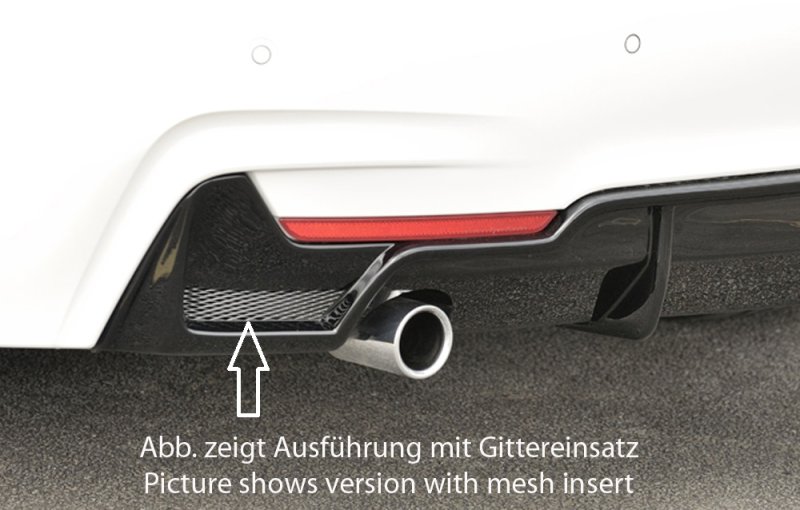Rieger Heckeinsatz schwarz glänzend BMW 4er F32 (3C) 07.15- (ab Facelift) LCI - 88054