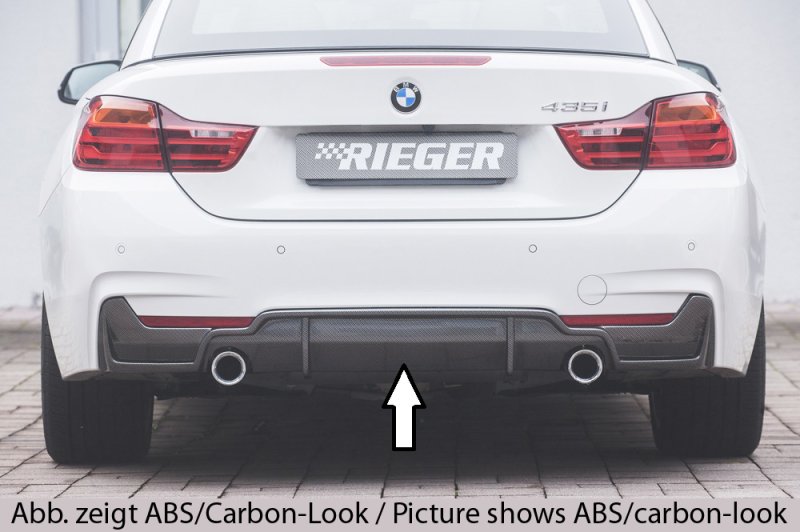 Rieger Heckeinsatz (nur 435i) schwarz glänzend BMW 4er F32 (3C) 07.15- (ab Facelift) LCI - 88056