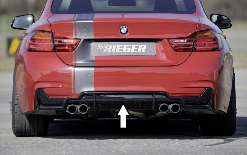 Rieger Heckeinsatz schwarz glänzend BMW 4er F32 (3C) 07.15- (ab Facelift) LCI - 88057