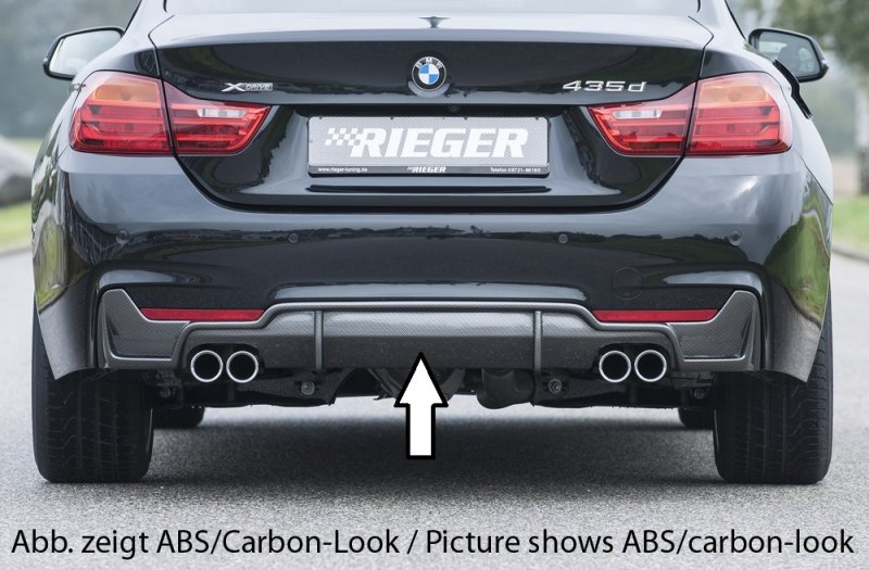 Rieger Heckeinsatz schwarz glänzend BMW 4er F32 (3C) 07.15- (ab Facelift) LCI - 88058