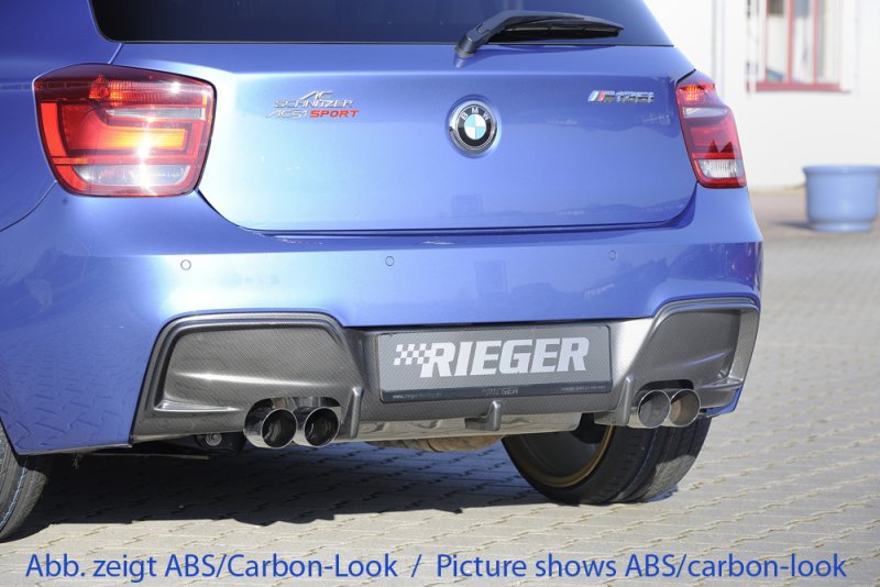 Rieger Heckeinsatz schwarz glänzend BMW 1er F20 (1K4) 09.11-03.2015 (bis Facelift) - 88063