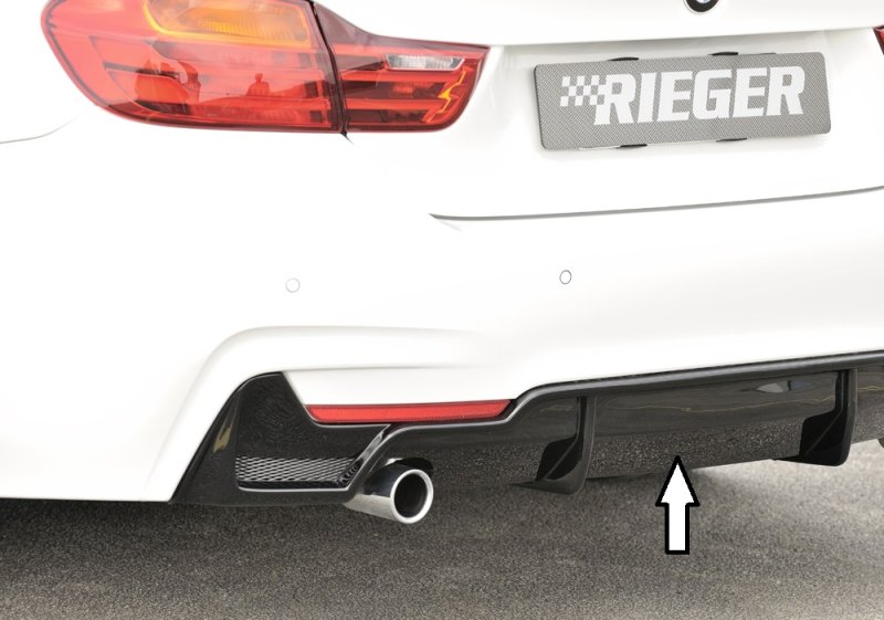 Rieger Heckeinsatz schwarz glänzend BMW 4er F32 (3C) 07.15- (ab Facelift) LCI - 88070