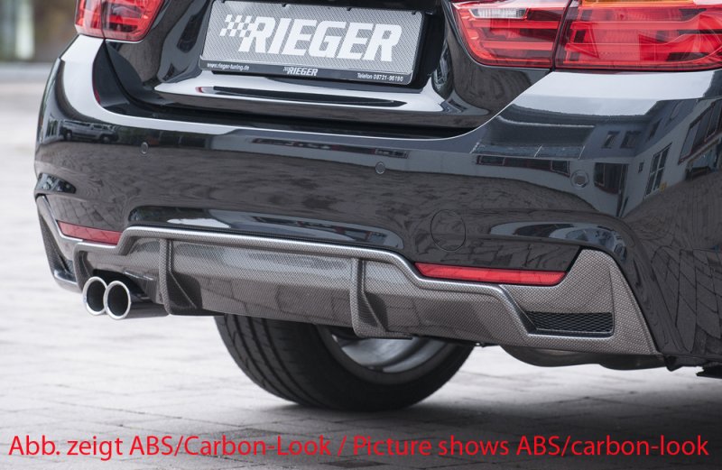 Rieger Heckeinsatz schwarz glänzend BMW 4er F32 (3C) 07.15- (ab Facelift) LCI - 88071