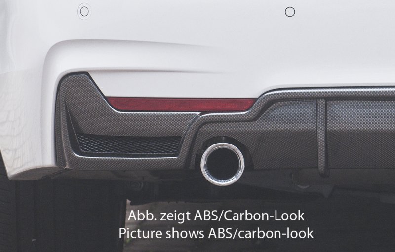 Rieger Heckeinsatz (nur 435i) schwarz glänzend BMW 4er F32 (3C) 07.15- (ab Facelift) LCI - 88072