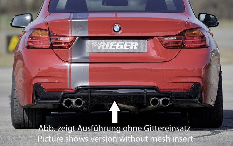 Rieger Heckeinsatz schwarz glänzend BMW 4er F32 (3C) 07.15- (ab Facelift) LCI - 88073