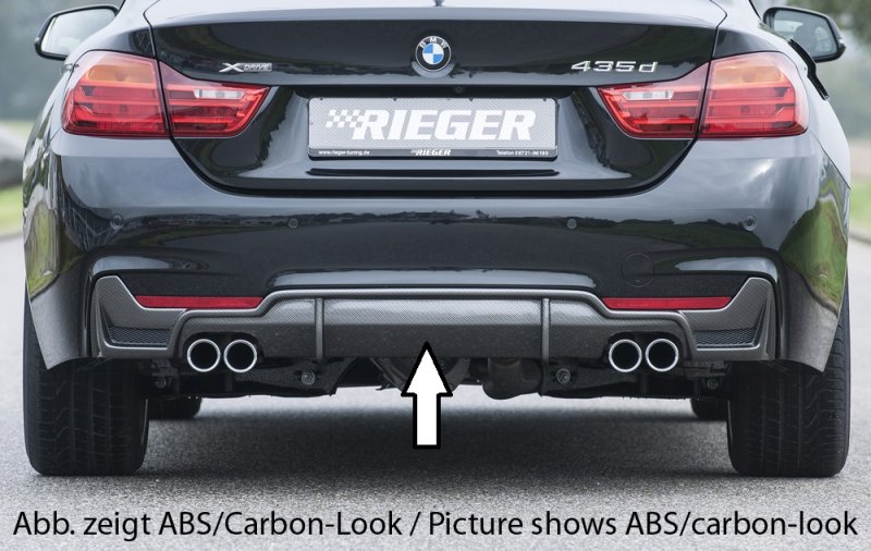 Rieger Heckeinsatz schwarz glänzend BMW 4er F32 (3C) 07.15- (ab Facelift) LCI - 88074