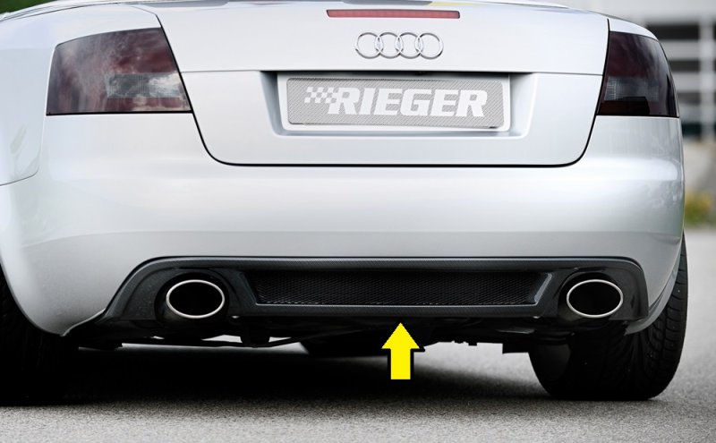 Rieger Heckeinsatz (GBL-55269) schwarz glänzend Audi A4 (8H) 01.06- (ab Facelift) - 88076