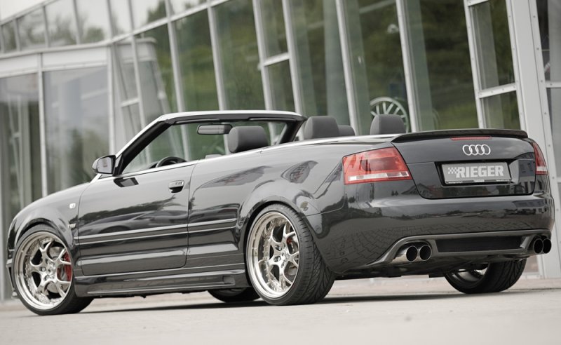 Rieger Heckeinsatz (GBL-55270) schwarz glänzend Audi A4 (8H) 01.06- (ab Facelift) - 88077