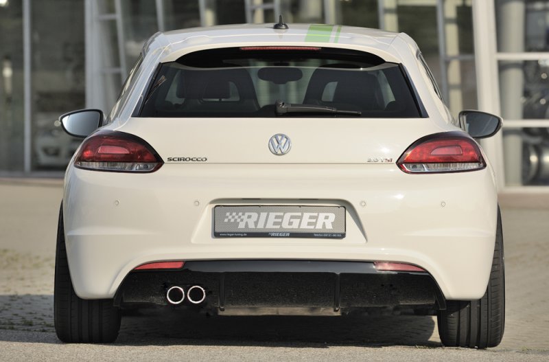 Rieger Heckeinsatz für R-Line Heckschürze schwarz glänzend VW Scirocco 3 (13) 05.14- (ab Facelift) - 88082