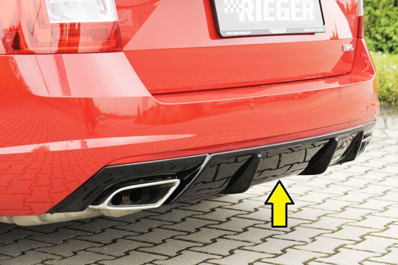 Rieger Heckeinsatz schwarz glänzend Skoda Octavia RS (5E) 02.17- (ab Facelift) - 88087