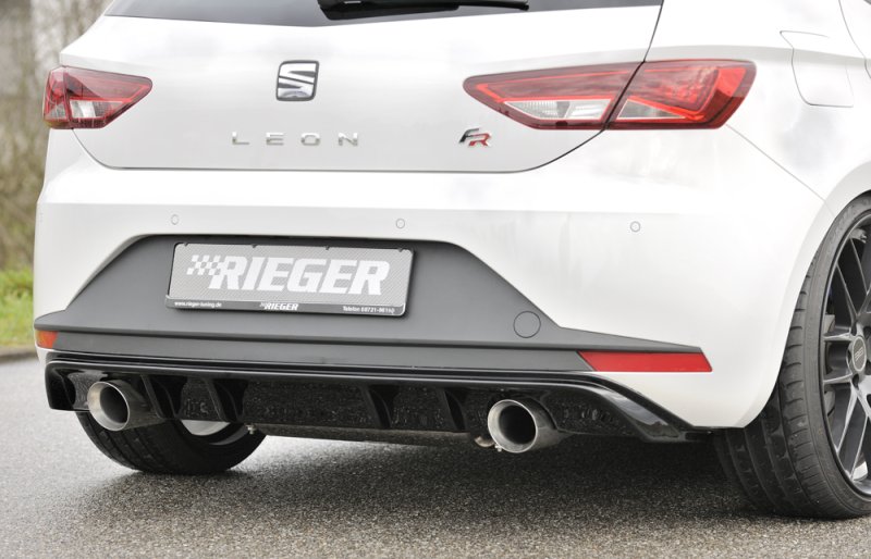 Rieger Heckeinsatz schwarz glänzend Seat Leon FR (5F) 01.13-12.16 (bis Facelift) - 88089