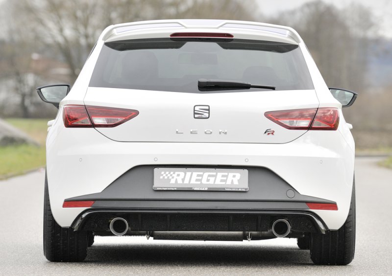 Rieger Heckeinsatz schwarz glänzend Seat Leon FR (5F) 01.13-12.16 (bis Facelift) - 88089