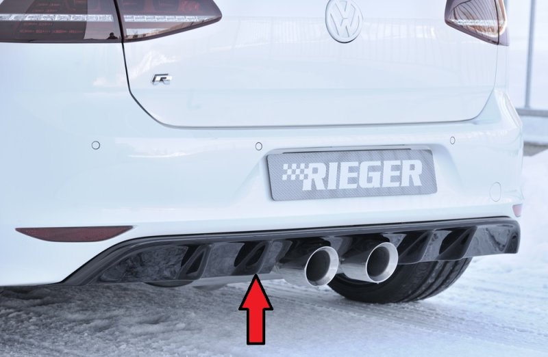 Rieger Heckeinsatz schwarz glänzend VW Golf 7 R 12.13-12.16 (bis Facelift) - 88092