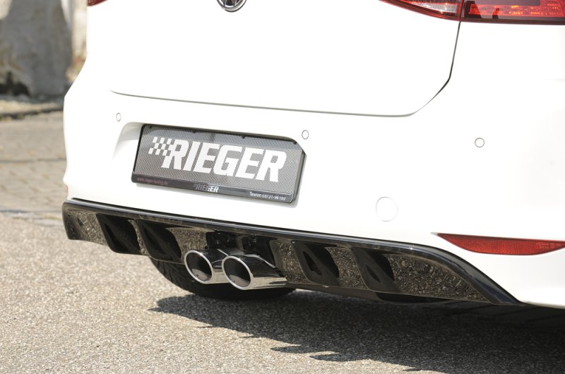 Rieger Heckeinsatz für R-Line Heckschürze schwarz glänzend VW Golf 7 10.12- - 88093