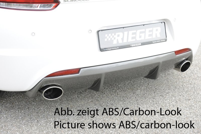 Rieger Heckeinsatz für R-Line Heckschürze schwarz glänzend VW Scirocco R (13) 05.14- (ab Facelift) - 88098