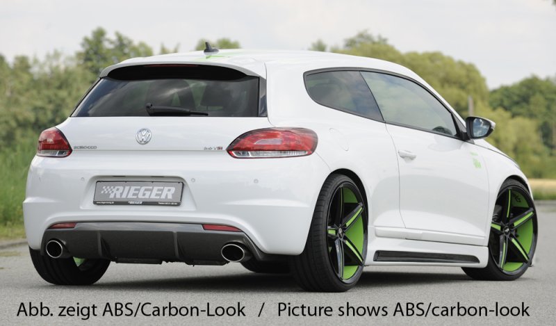 Rieger Heckeinsatz für R-Line Heckschürze schwarz glänzend VW Scirocco R (13) 05.14- (ab Facelift) - 88098