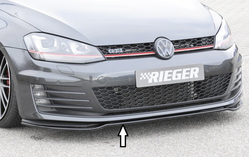 Rieger Spoilerschwert nur für GTI / GTD schwarz glänzend VW Golf 7 GTD 06.13-12.16 (bis Facelift) - 88099
