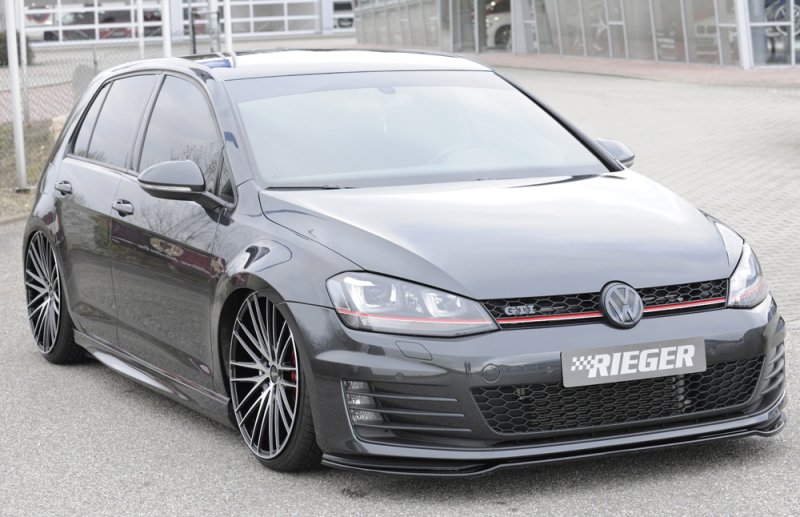 Rieger Spoilerschwert nur für GTI / GTD schwarz glänzend VW Golf 7 GTD 06.13-12.16 (bis Facelift) - 88099