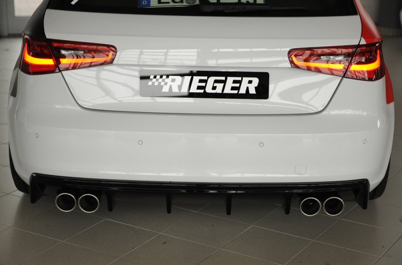 Rieger Heckeinsatz (GBL56787) schwarz glänzend Audi A3 (8V) 07.12-08.16 (bis Facelift) - 88101