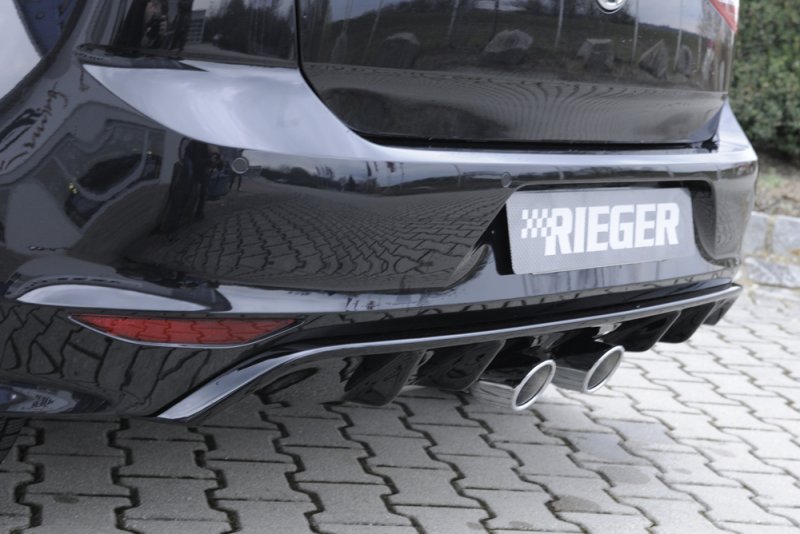 Rieger Heckeinsatz für R-Line Heckschürze schwarz glänzend VW Golf 7 R-Line 10.12-12.16 (bis Facelift) - 88102