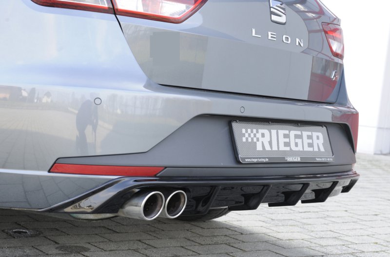 Rieger Heckeinsatz schwarz glänzend Seat Leon FR (5F) 01.13-12.16 (bis Facelift) - 88103