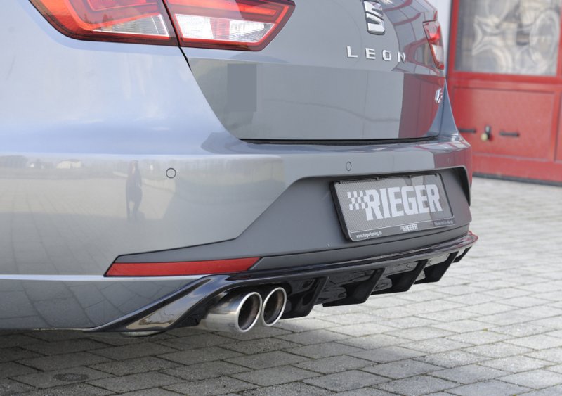 Rieger Heckeinsatz schwarz glänzend Seat Leon FR (5F) 01.13-12.16 (bis Facelift) - 88103
