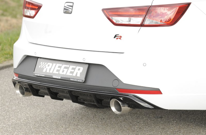 Rieger Heckeinsatz schwarz glänzend Seat Leon FR (5F) 01.13-12.16 (bis Facelift) - 88104