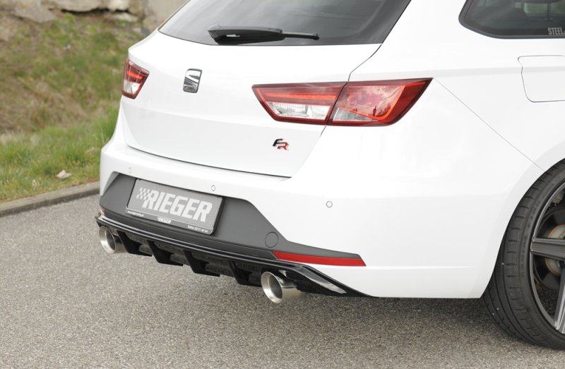 Rieger Heckeinsatz schwarz glänzend Seat Leon FR (5F) 01.13-12.16 (bis Facelift) - 88104