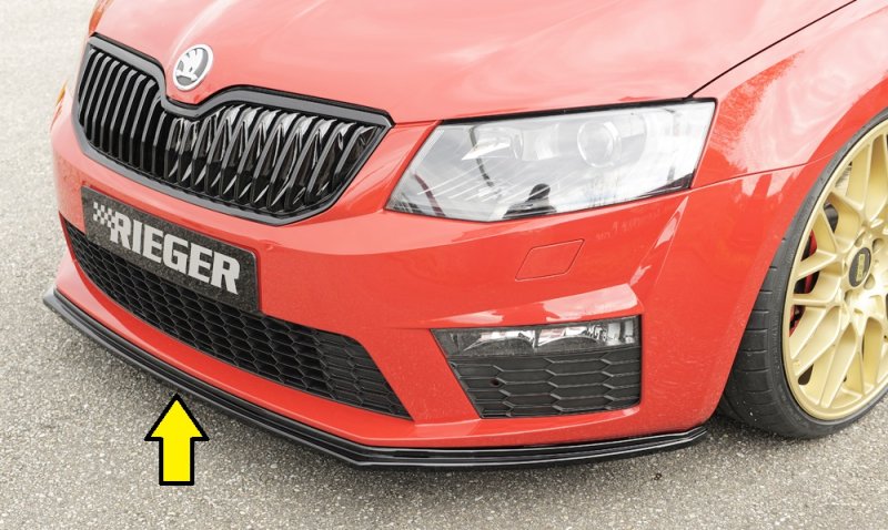 Rieger Spoilerschwert schwarz glänzend Skoda Octavia RS (5E) 06.13-01.17 (bis Facelift) - 88106
