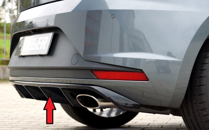 Rieger Heckeinsatz schwarz glänzend Seat Leon Cupra (5F) 03.14-12.16 (bis Facelift) - 88119