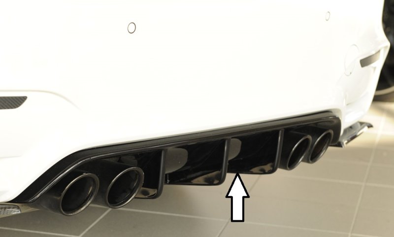 Rieger Heckeinsatz schwarz glänzend BMW 3er F80 M3 (M3) 01.14- - 88129