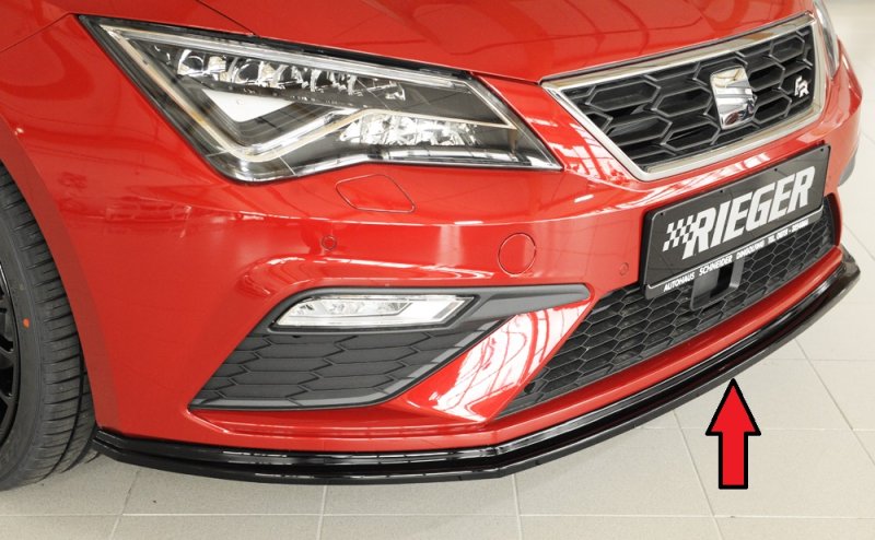 Rieger Spoilerschwert schwarz glänzend Seat Leon Cupra (5F) 01.17- (ab Facelift) - 88131