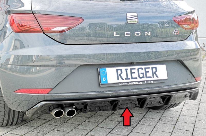 Rieger Heckeinsatz schwarz glänzend Seat Leon FR (5F) 01.17- (ab Facelift) - 88132