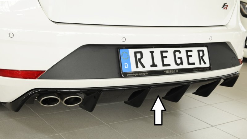 Rieger Heckeinsatz schwarz glänzend Seat Leon FR (5F) 01.17- (ab Facelift) - 88134