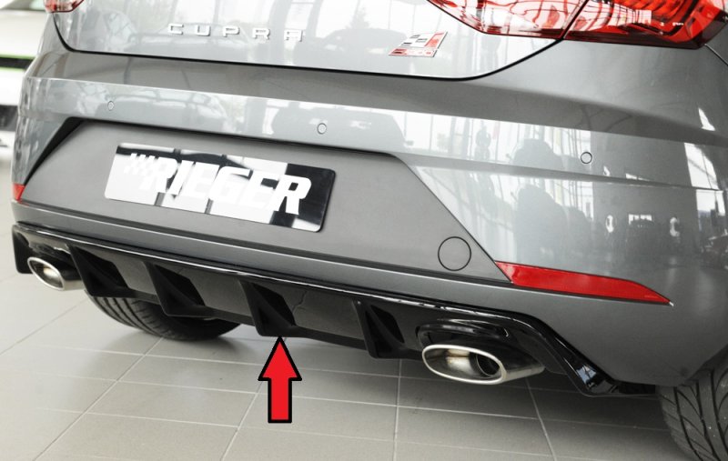 Rieger Heckeinsatz schwarz glänzend Seat Leon Cupra (5F) 01.17- (ab Facelift) - 88136
