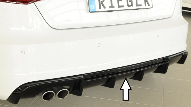Rieger Heckeinsatz schwarz glänzend Audi A3 (8V) 07.12-08.16 (bis Facelift) - 88141