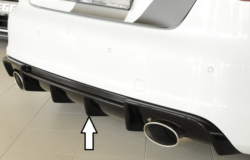 Rieger Heckeinsatz schwarz glänzend Audi A3 (8V) 07.12-08.16 (bis Facelift) - 88143