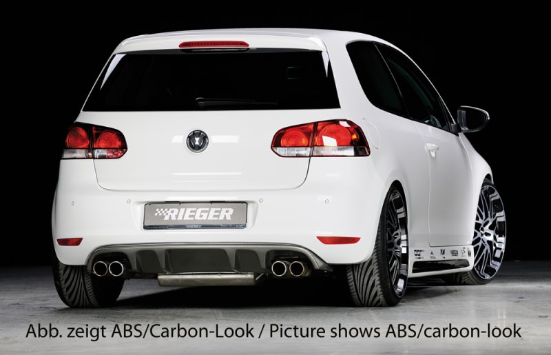 Rieger Heckeinsatz (GBL-59511) schwarz glänzend VW Golf 6 10.08- - 88145
