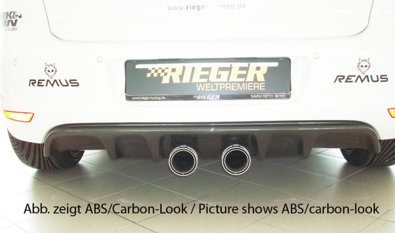 Rieger Heckeinsatz (GBL-59514) schwarz glänzend VW Golf 6 10.08- - 88146