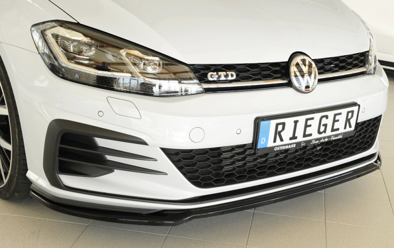 Rieger Spoilerschwert nur für GTI / GTD / GTE schwarz glänzend VW Golf 7 GTD 02.17- (ab Facelift) - 88148