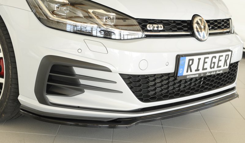 Rieger Spoilerschwert nur für GTI / GTD / GTE schwarz glänzend VW Golf 7 GTD 02.17- (ab Facelift) - 88148