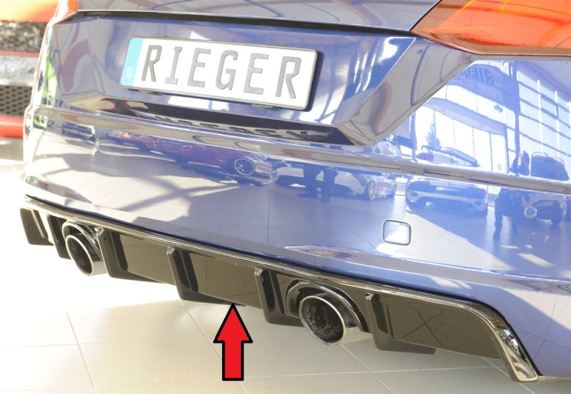 Rieger Heckeinsatz schwarz glänzend Audi TT (8J-FV/8S) 07.14-08.18 (bis Facelift) - 88156