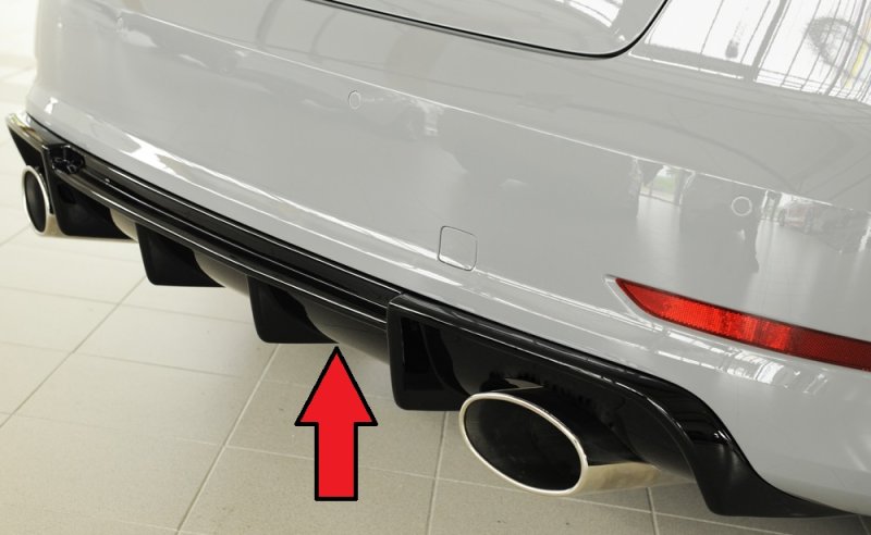 Rieger Heckeinsatz schwarz glänzend Audi A3 (8V) 07.12-08.16 (bis Facelift) - 88159