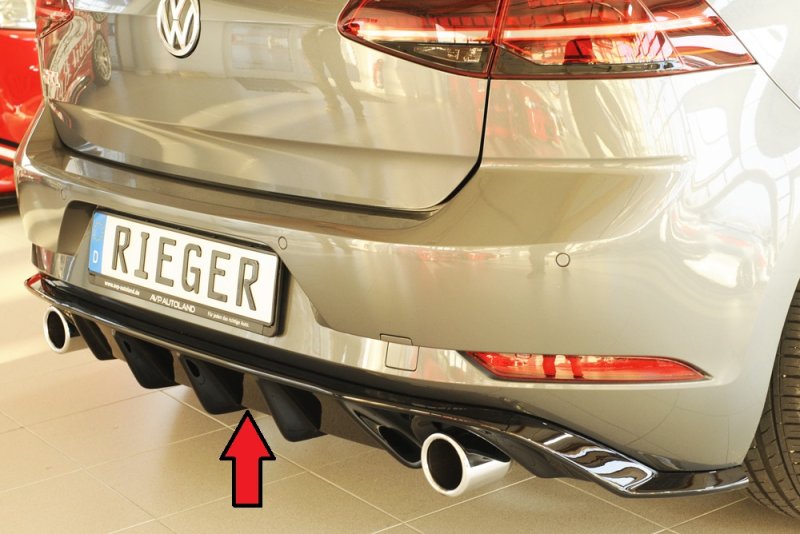 Rieger Heckeinsatz schwarz glänzend VW Golf 7 GTI 02.17- (ab Facelift) - 88160